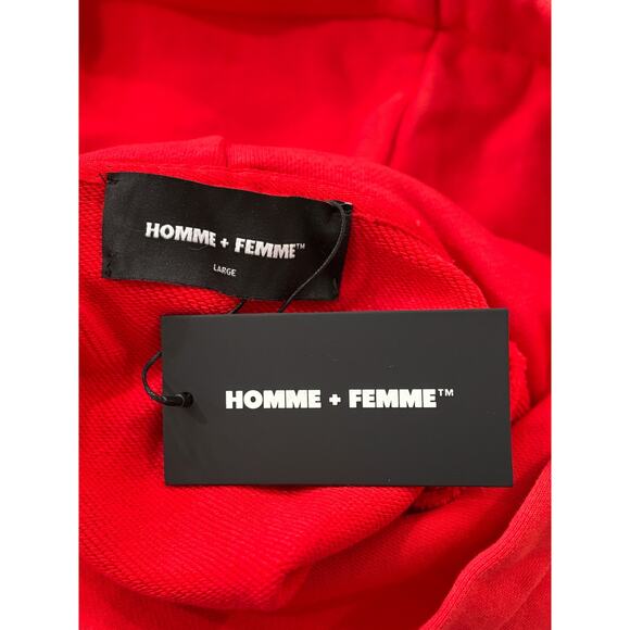 Homme + Femme Space Ship Hoodie Red Large - Picture 3 of 5